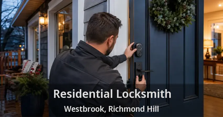 Residential Locksmith Westbrook, Richmond Hill - ON