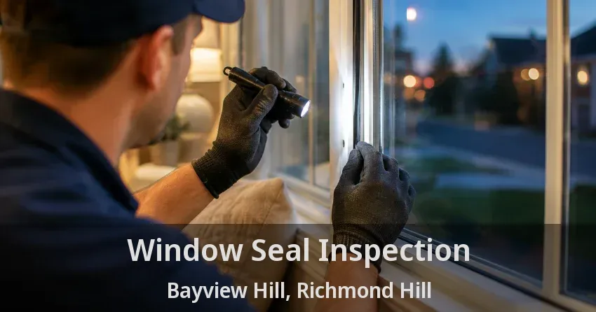 Window Seal Inspection Bayview Hill, Richmond Hill - ON