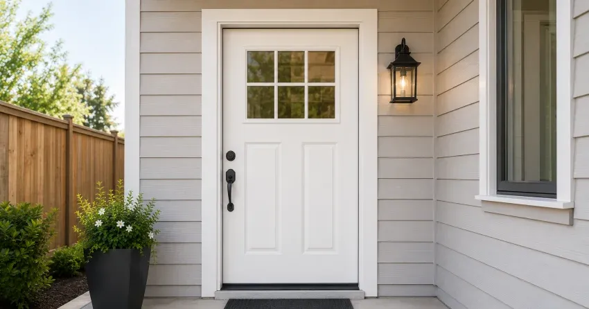 technician installing exterior door frame in Devonsleigh, Richmond Hill