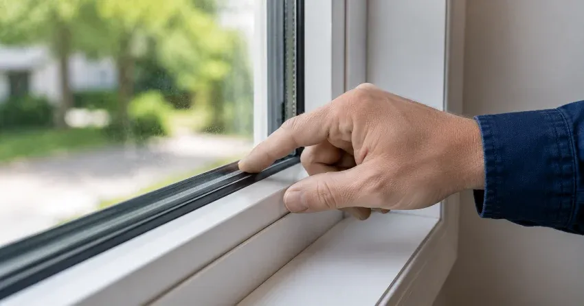 technician inspecting window glass seal in Richvale, Richmond Hill
